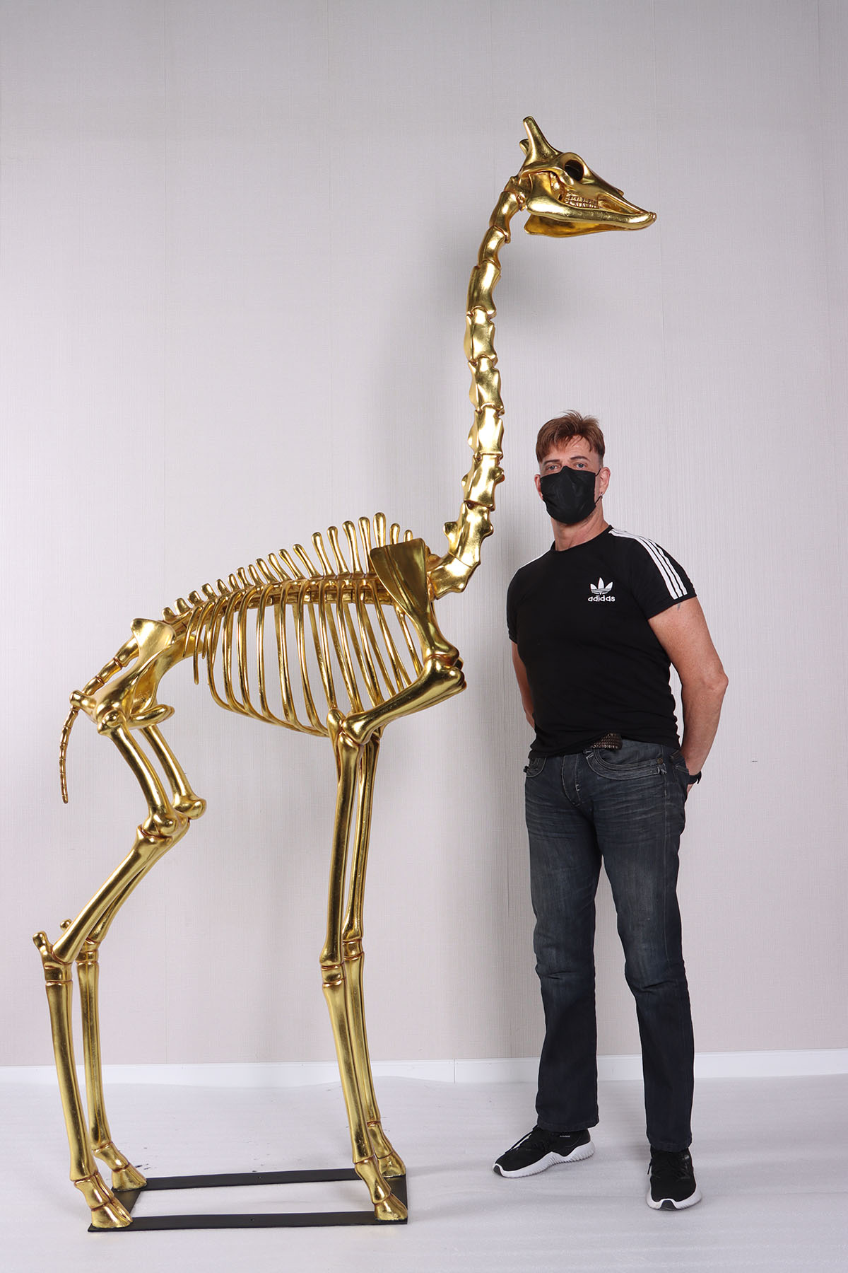 GIRAFFE SKELETON 8FT GOLDLEAF by HEINIMEX CORPORATION
